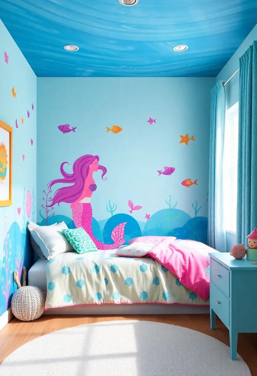 magical ⁣Mermaids⁤ and Friends: Create a⁤ colorful sanctuary filled with mermaid murals, ocean-themed⁢ bedding, ⁤and shimmering decorations that invite imagination