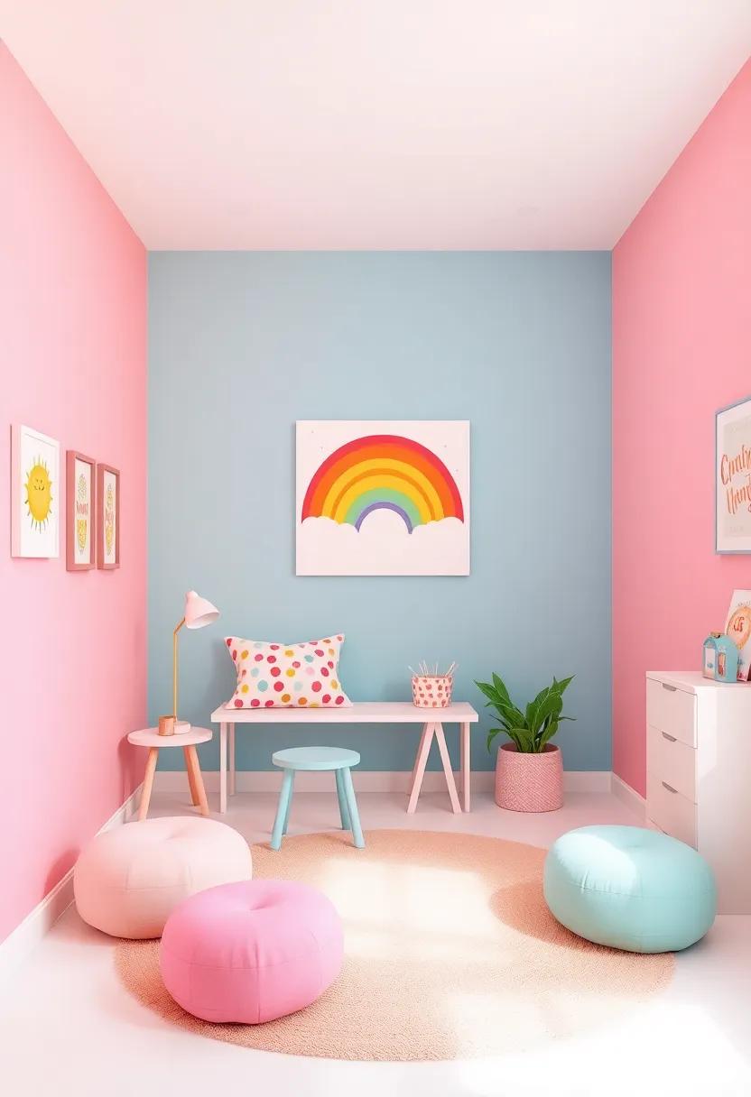 Rainbow Wonderland: Use vibrant colors and rainbow ⁣accents, with fun​ wall ‌art and eclectic decor options, to ⁤create a joyful and lively atmosphere
