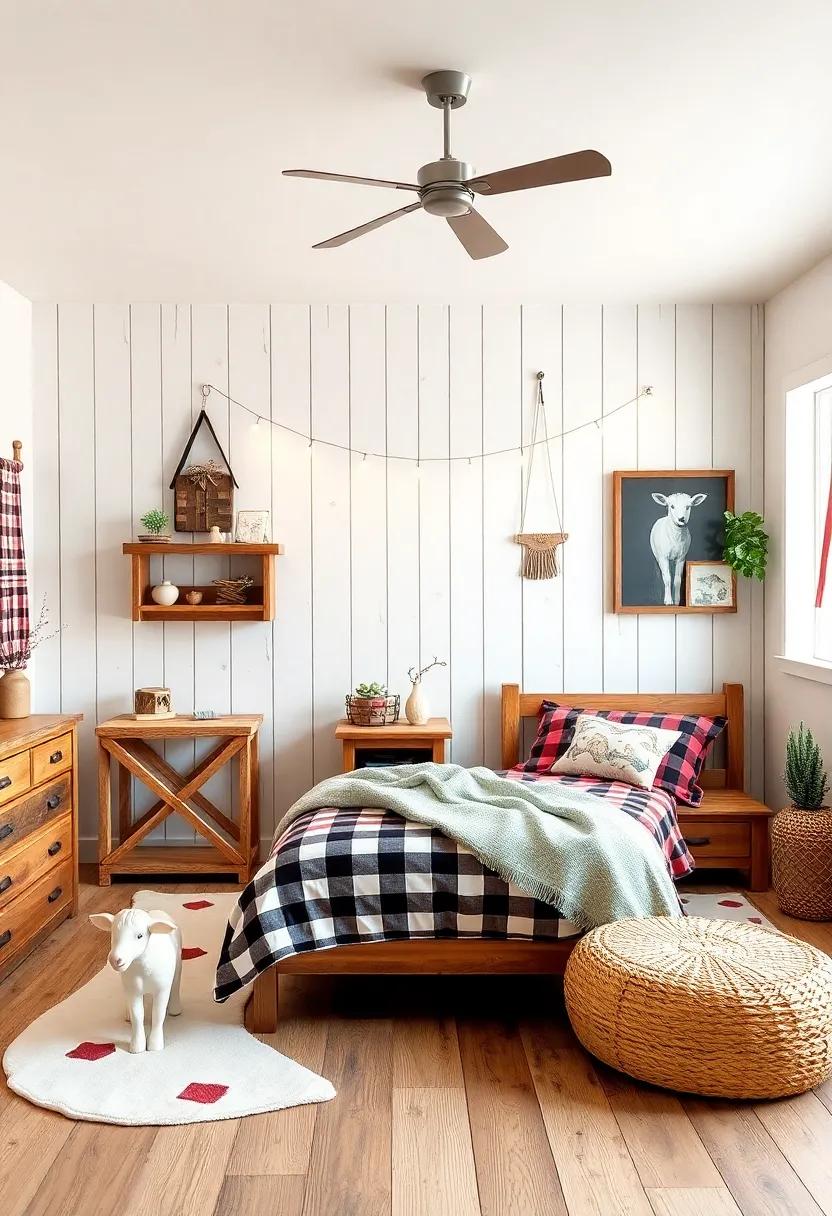 Rustic Barnyard Bliss:⁤ Utilize wooden furniture,⁢ plaid patterns, and farm ‌animal decorations to create‍ a warm and ⁣inviting rural atmosphere