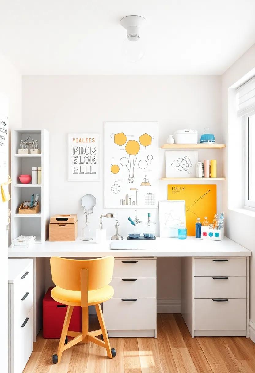 Science⁤ Lab Inspiration: focus‍ on experimentation and discovery with lab-themed decor, science ⁢posters, and a fun ⁢workspace for curious minds