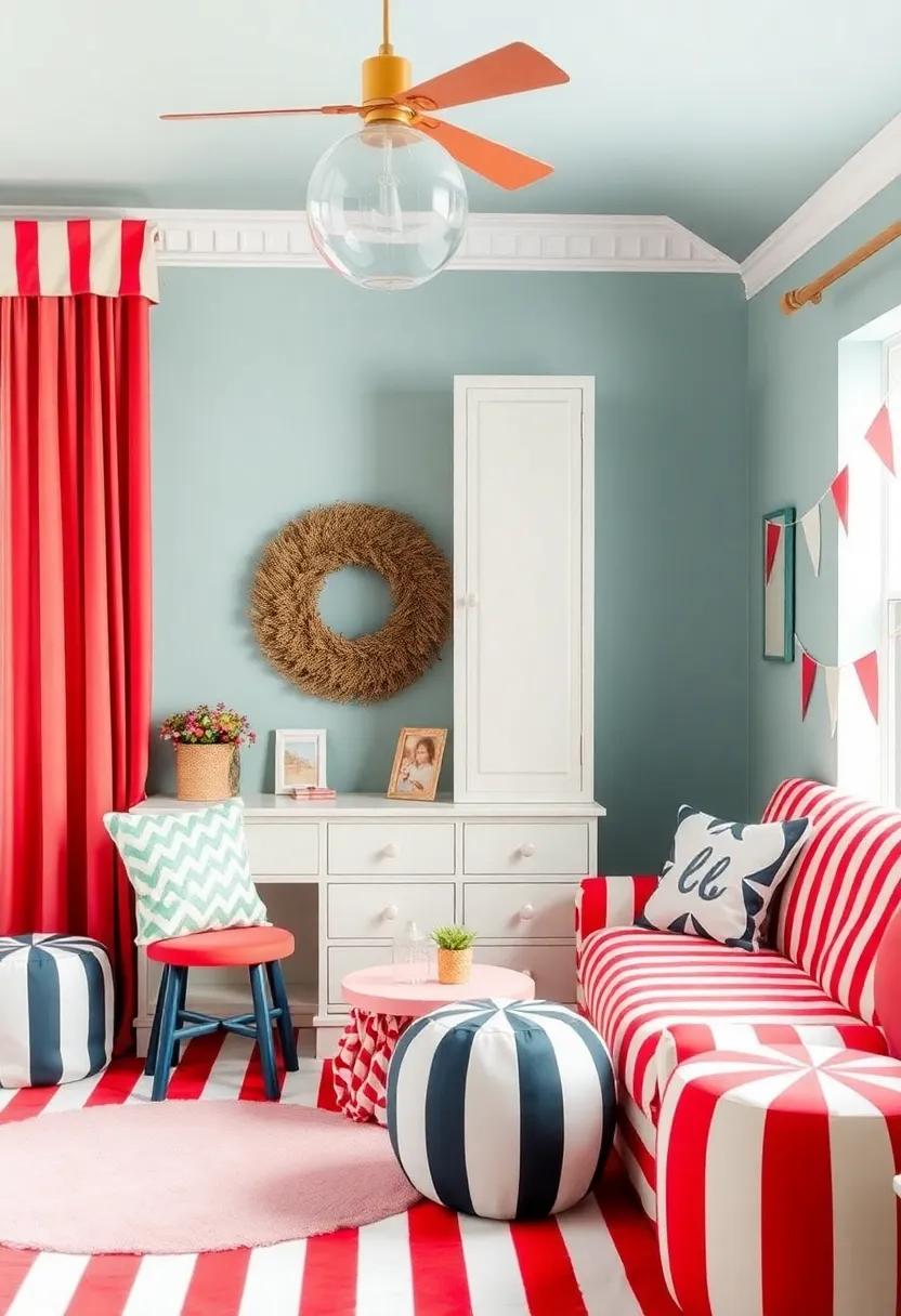 Vintage Circus Extravaganza: Incorporate vintage circus prints, striped fabrics, and playful accessories for a captivating and whimsical design