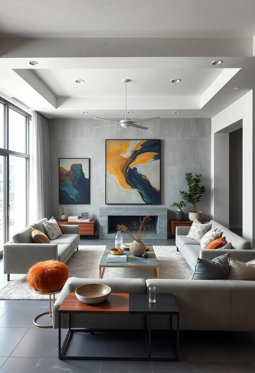 The Allure of ⁣Gray: A sophisticated Canvas for ​Modern Art in Living Spaces