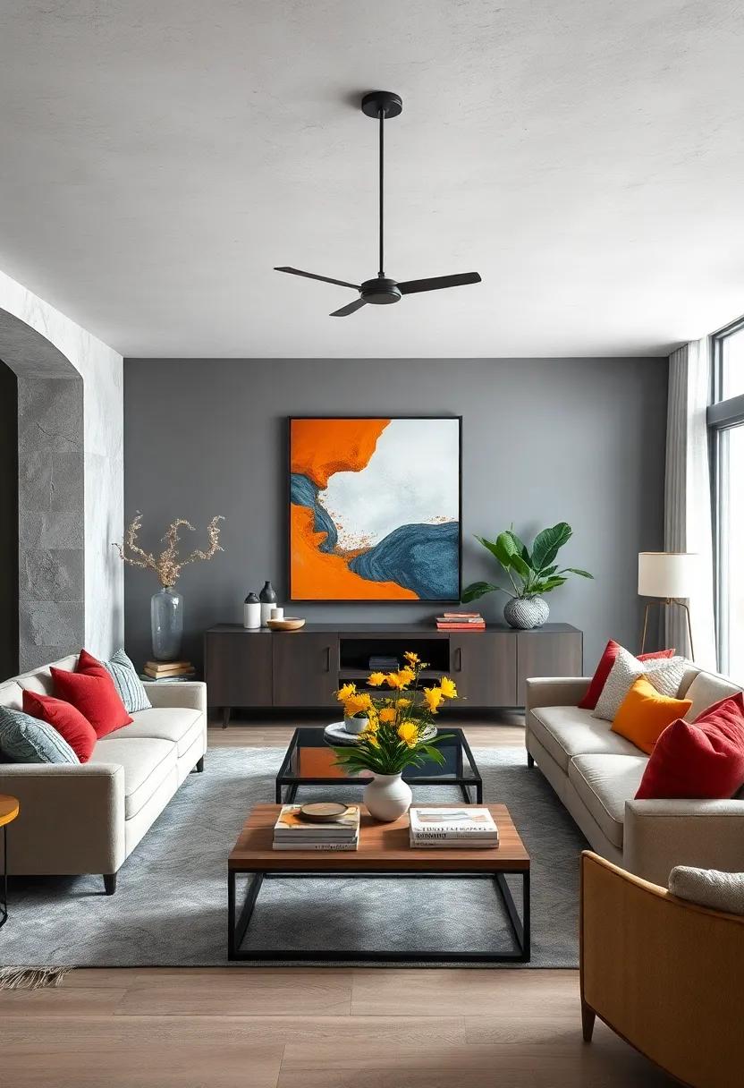 Statement Lighting: Choosing Fixtures that Complement Gray Walls and Art