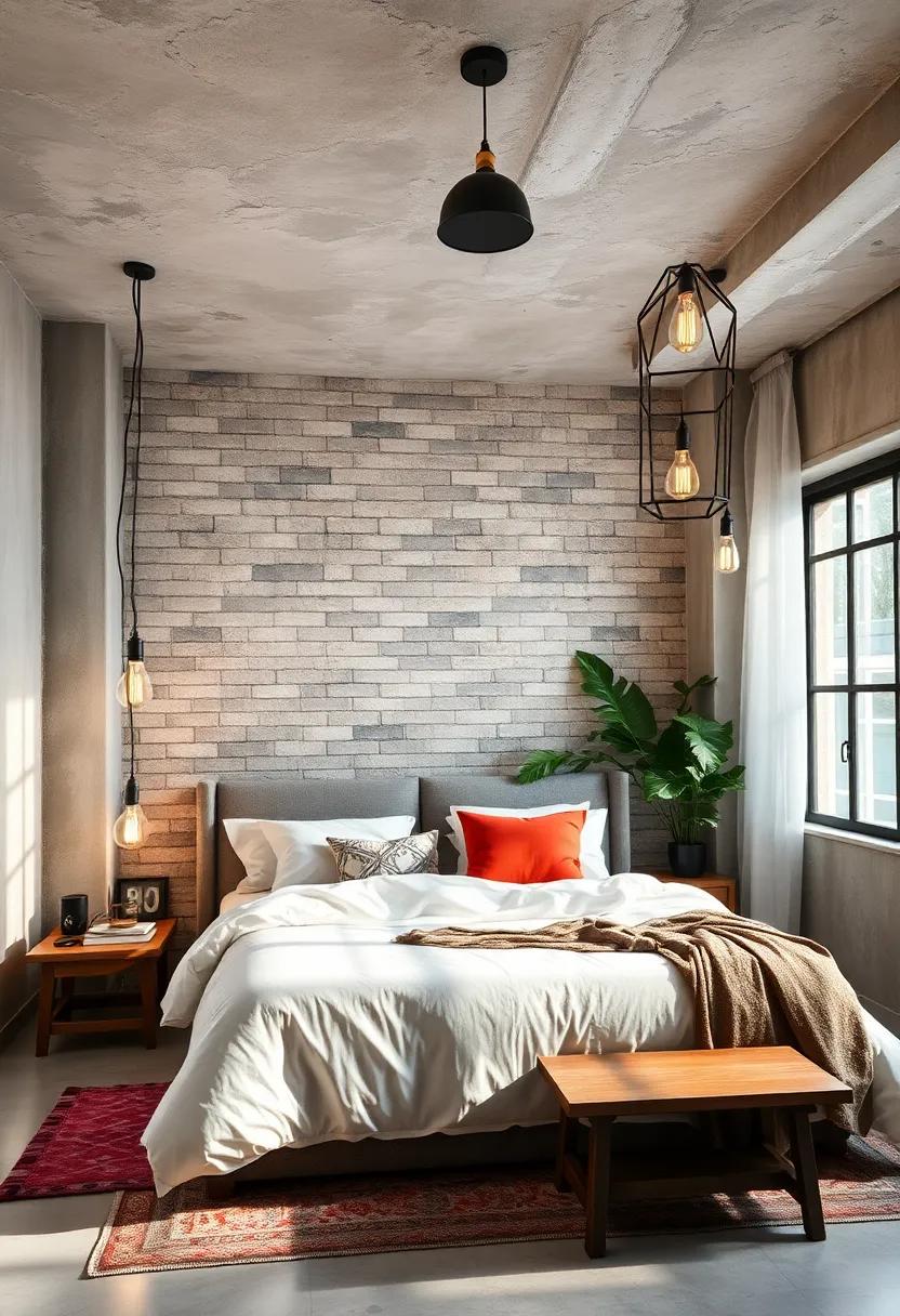 Embracing Raw Elements⁣ in Your Industrial Bedroom ​Design
