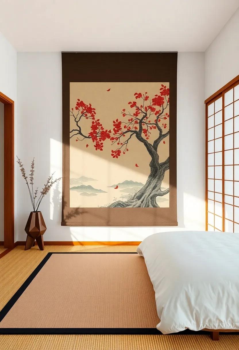 Hang a Kakejiku: Display a traditional Japanese ‍scroll painting on the wall to provide a focal ⁣point filled with cultural significance
