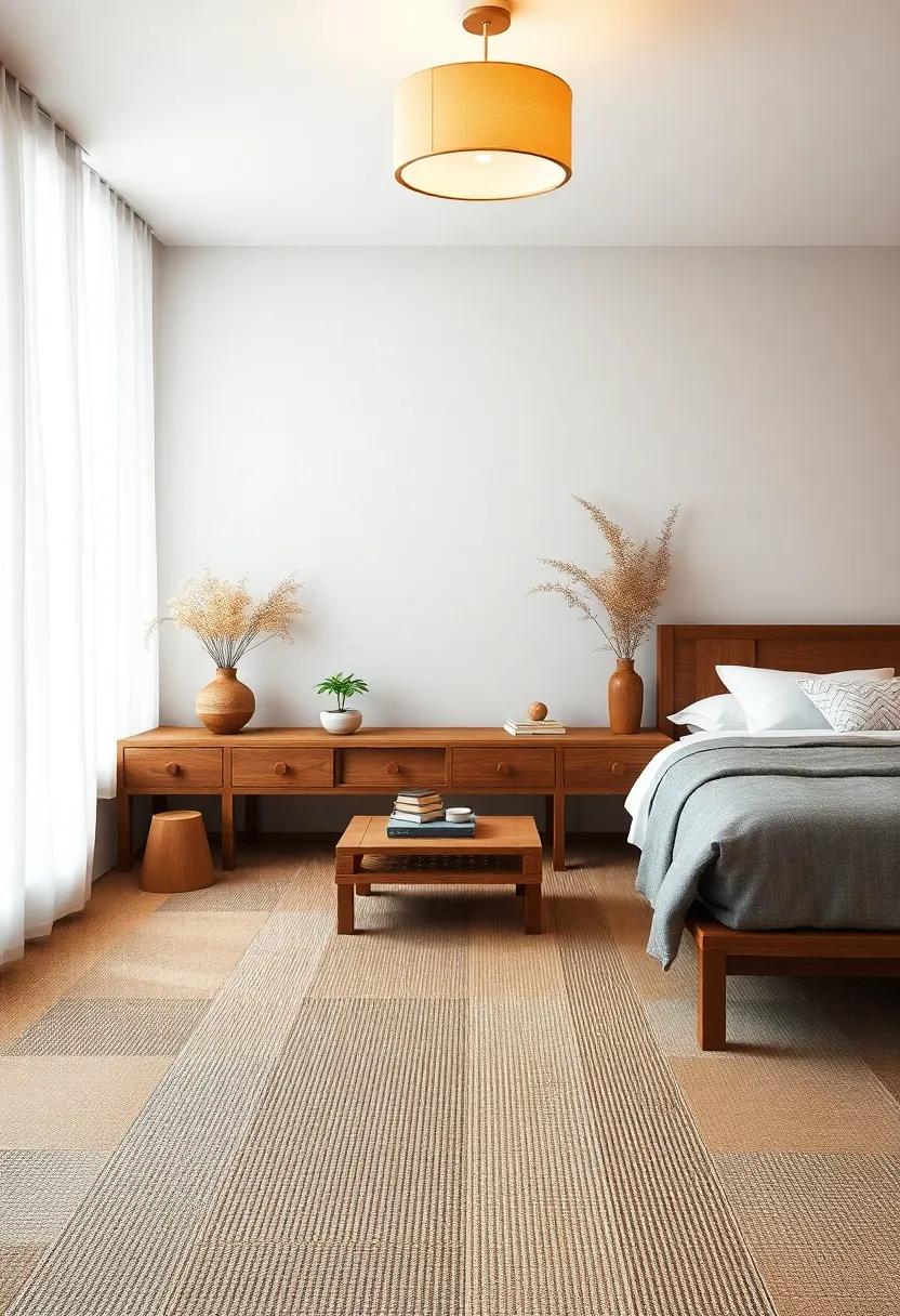 Select ⁣natural Materials: Use wood,‌ bamboo, and paper for furniture and decor to create an organic atmosphere that harmonizes with tatami flooring