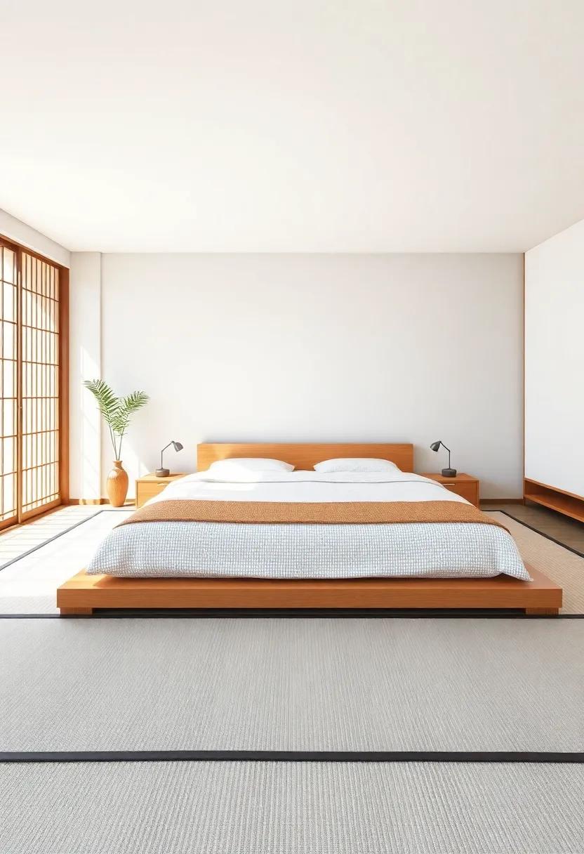 Utilize ​Low Furniture: Select​ low-profile beds and tables that align with Japanese aesthetics, encouraging ​a sense of groundedness