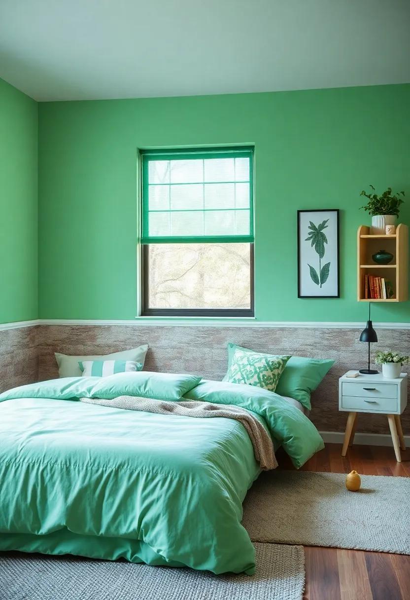 Vibrant Wallpaper Borders: Add a light green⁢ wallpaper border around the room for a quick update that brings a subtle and stylish touch