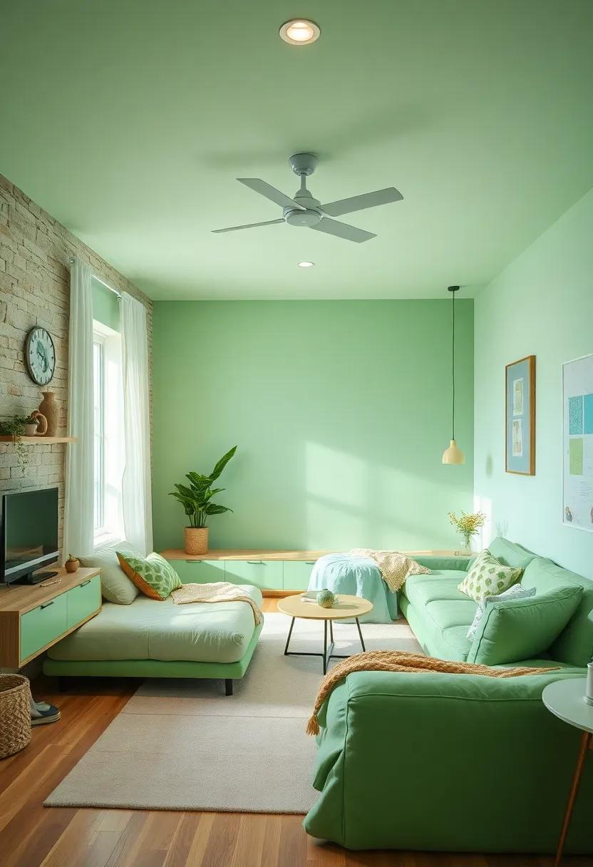 Eco-Friendly Elements: Incorporate sustainable materials in light green for furniture⁤ and decor, embracing both style and environmental consciousness