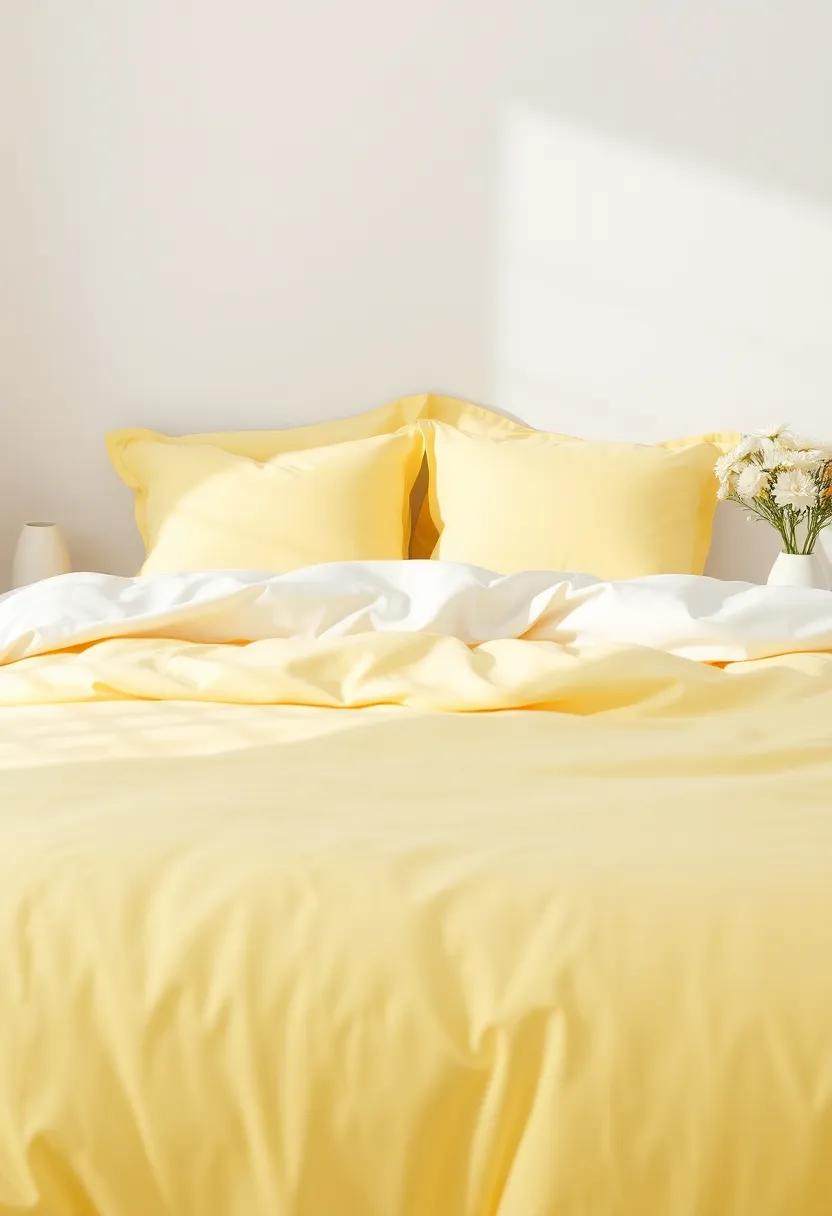 Soft ‍Yellow Bedding: Choose a cozy light yellow‌ duvet and matching pillows to add​ warmth and charm to​ your teen’s bedroom