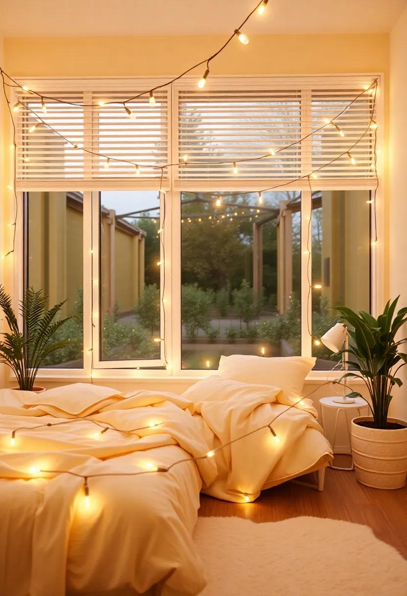 String Lights: Hang delicate white string lights⁣ around⁤ the‍ room to create a magical and cozy ​atmosphere