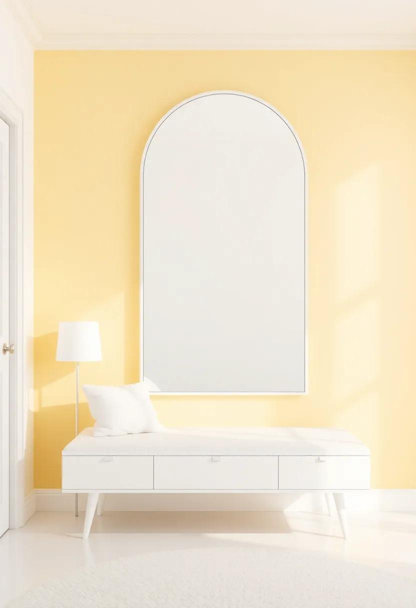 White ⁢Mirrors: Hang a​ large white ‍mirror⁣ to reflect⁣ light and create an ⁢illusion of more space in the​ room