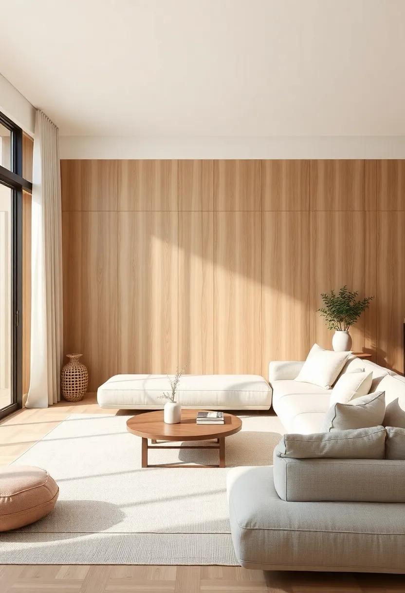 Embrace Minimalism: Opt for clean lines and a subdued color palette to let the wooden paneling ‌shine without distraction