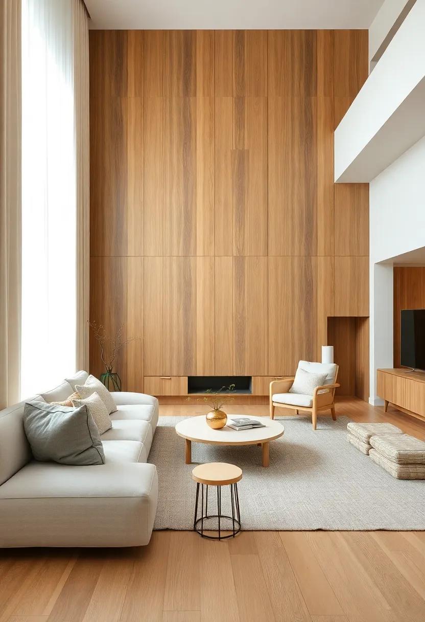 Layered Textiles: Use a mix ​of natural fabrics like ⁢linen and cotton to soften the overall look while complementing the ‌wood's richness