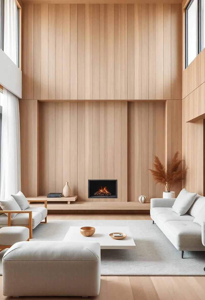 Fire Element: Consider installing a small, modern fireplace that serves ‌as a focal point against the backdrop of the wooden walls