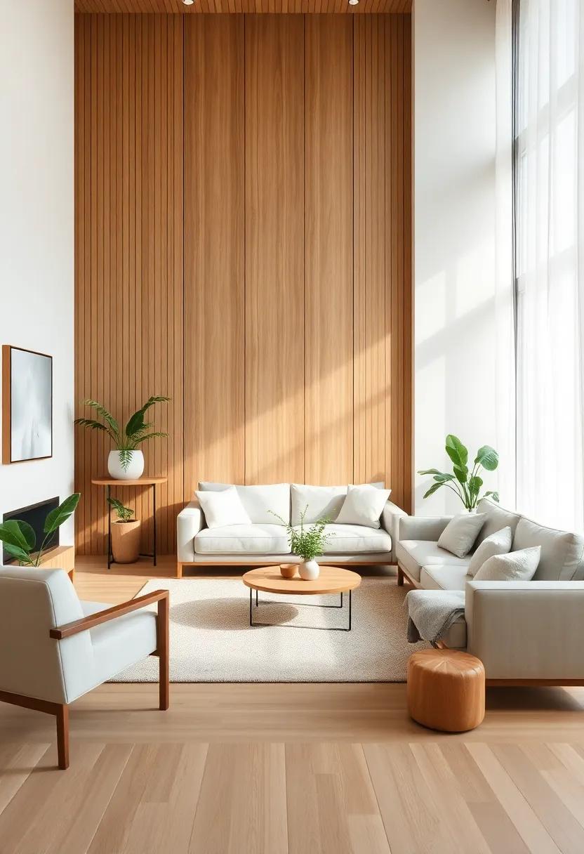 Fusion of Nature: ‍Introduce indoor plants around the wooden features ‌to enhance a natural, calming⁢ atmosphere
