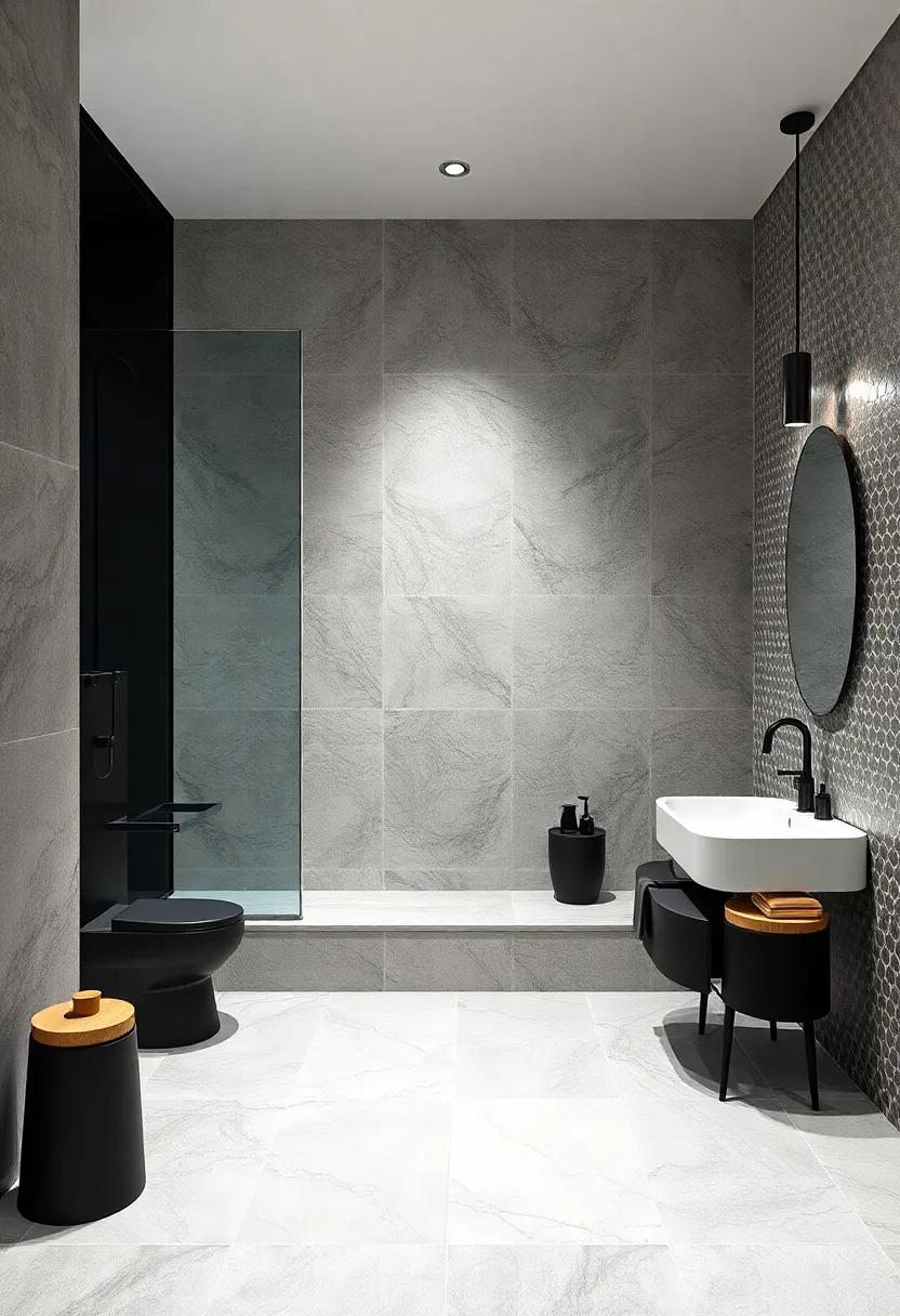 Artistic⁤ Tile Patterns: Investigate the ⁤use of‌ patterned tiles as a backdrop ​that complements and emphasizes black fixtures