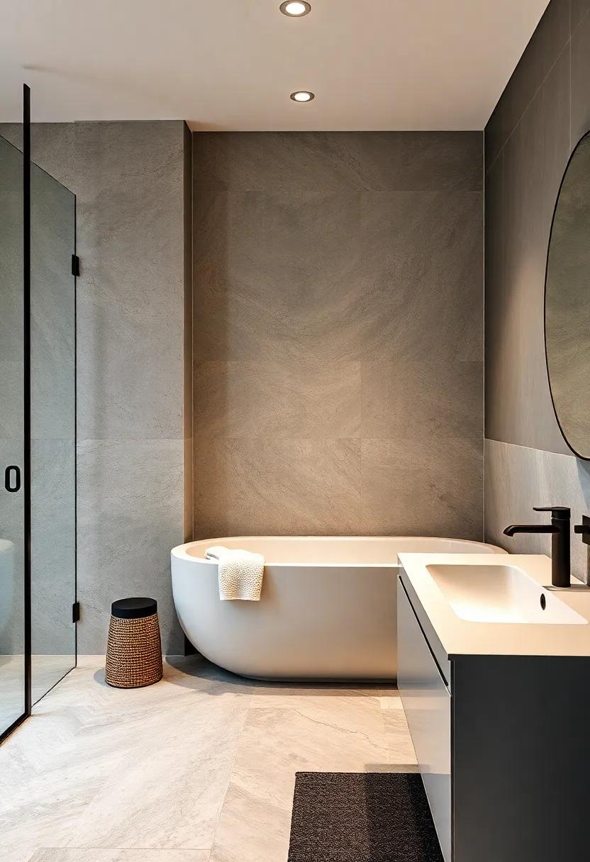 Black Accents: Small touches like black soap dispensers or⁣ towel bars can tie the room together seamlessly