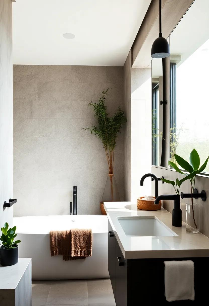 Greenery Essentials: ⁣Bring life to your bathroom by introducing ‌low-maintenance plants that ⁤enhance the minimalist aesthetic
