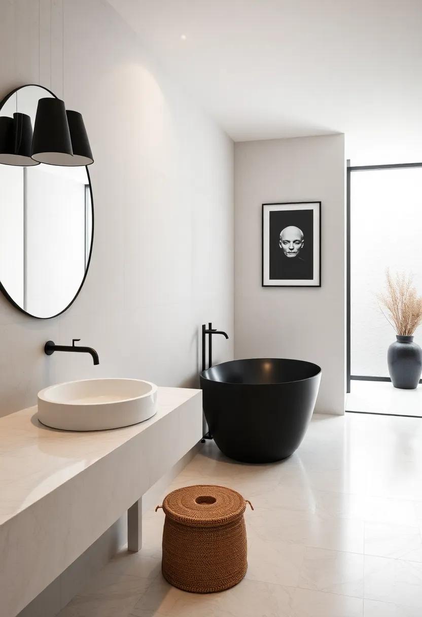 Minimalist Artwork: Incorporate sleek​ black-framed art‌ pieces that⁢ resonate⁤ with the⁤ overall ​chic​ design theme