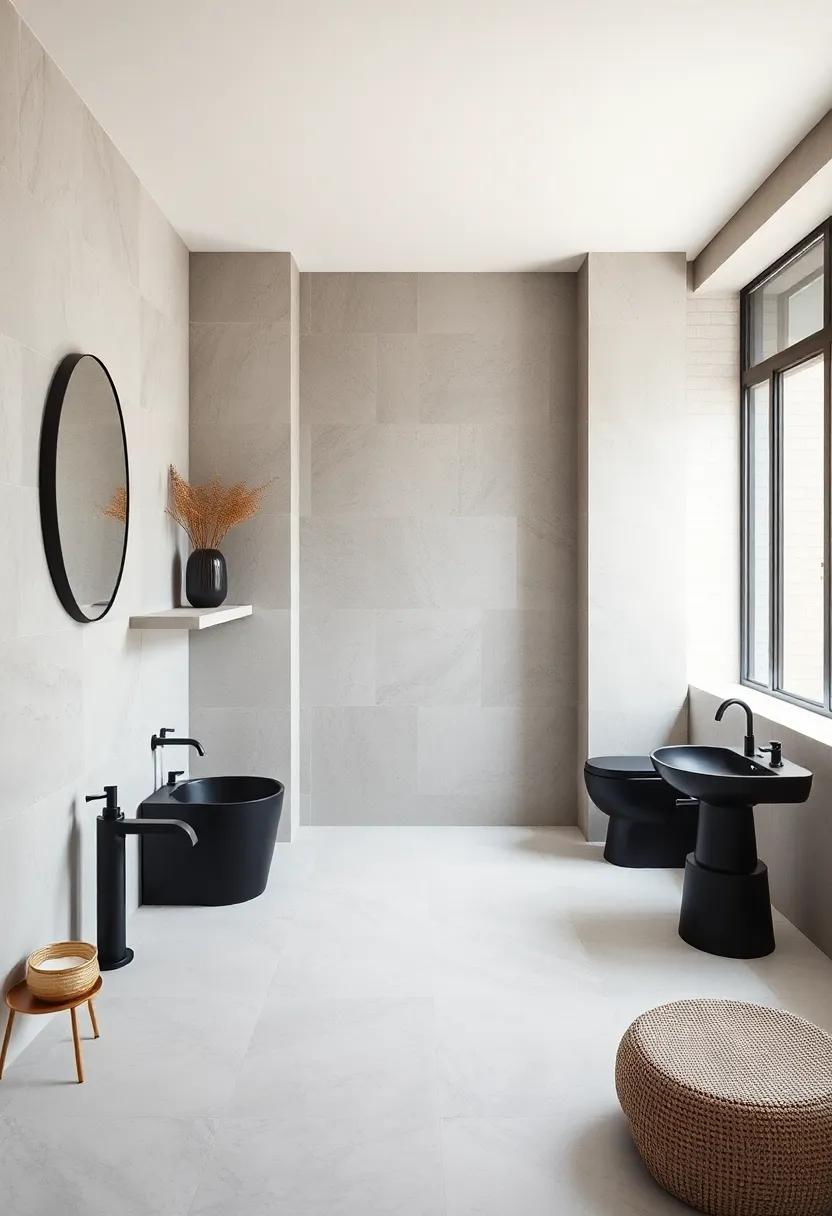 Neutral color Schemes:​ Find out how⁢ soft greys, whites,⁤ and beiges ⁣can beautifully​ contrast with bold black elements