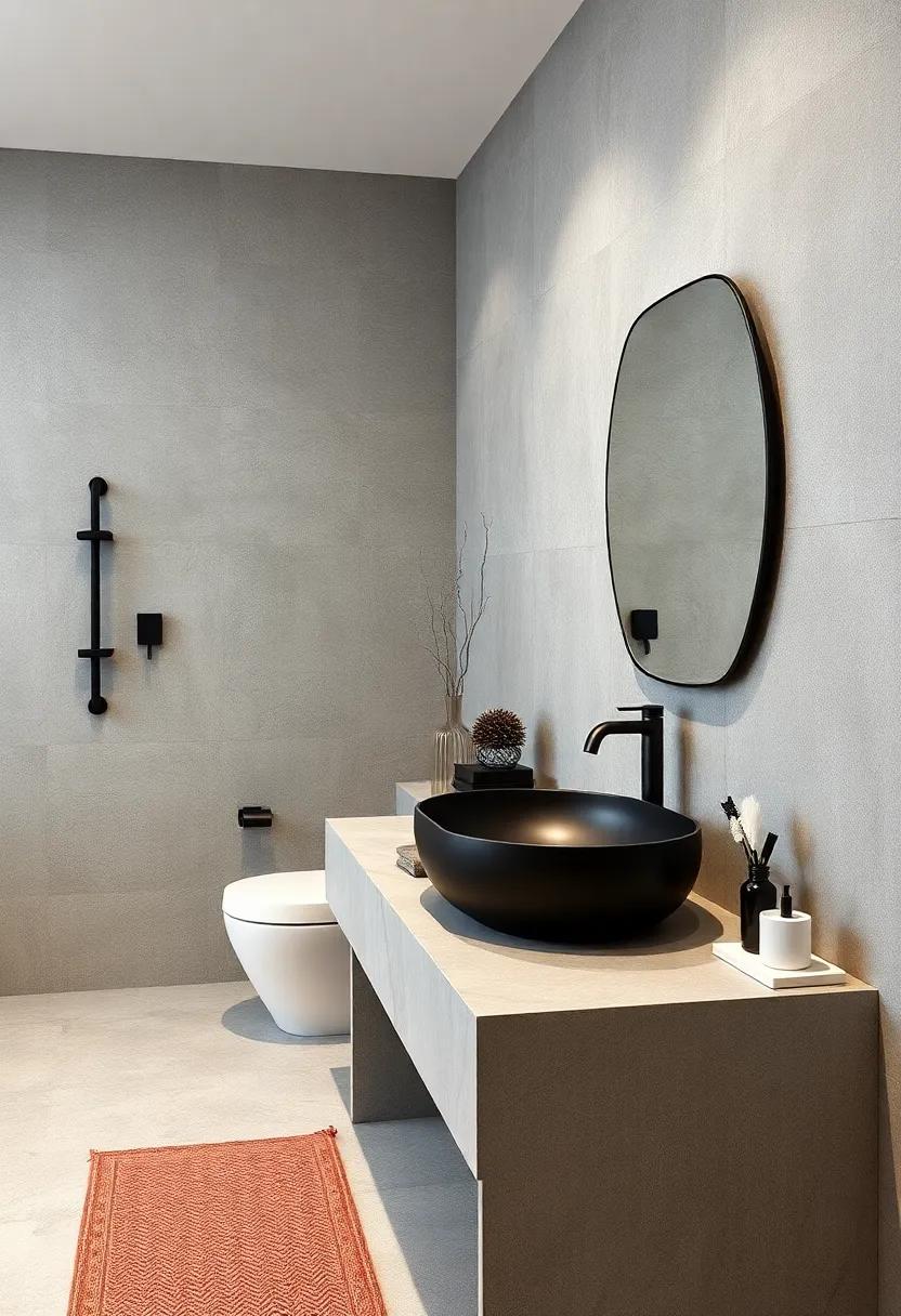 Statement Sinks: ⁤Highlight ‌the impact of ​a striking black⁢ sink as‌ a focal ‌point in minimalist décor