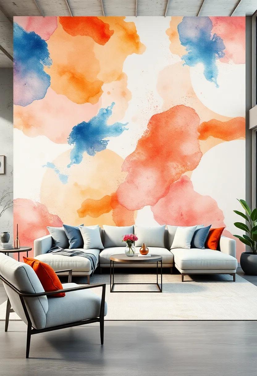 Watercolor Whimsy: Embrace the flowing movement of watercolor textures, blending soft hues for⁢ a calming ⁣yet artistic atmosphere