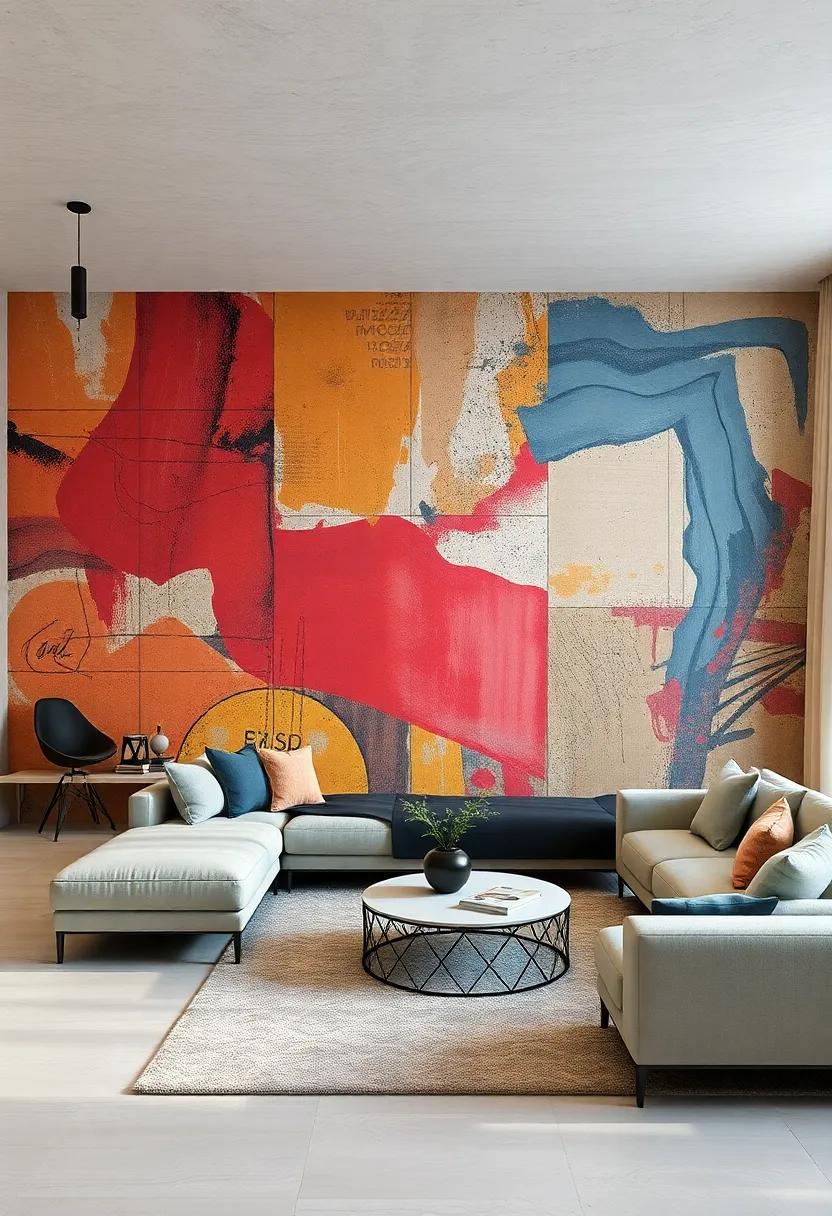 Urban Edge: Bring an urban‍ feel to your⁢ home with⁢ abstract designs ⁤inspired​ by cityscapes, graffiti, ​or industrial‍ elements