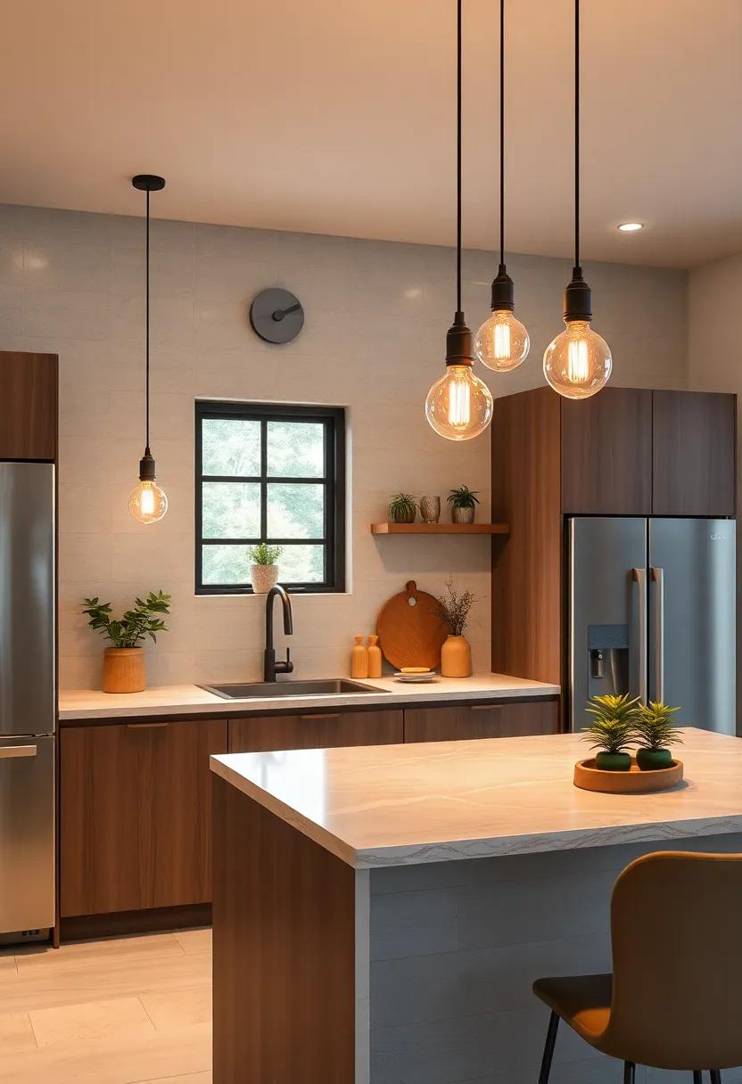 Artistic Bulb Holders: Highlight unique ⁢bulb holders in⁣ different shapes and ⁣materials that ⁤add character and charm ⁤to your modern kitchen