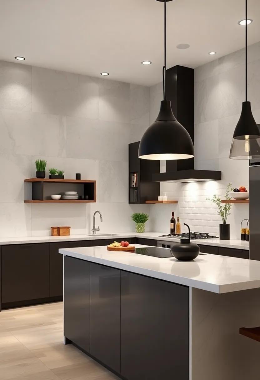 Black and white Designs: Opt for classic black⁤ and white lighting fixtures that provide ⁤timeless elegance ⁣and create ⁤a ‍sophisticated contrast⁣ in your ⁣kitchen