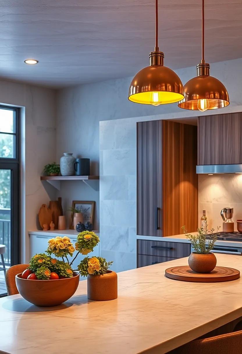 Copper Accents: Embrace the warmth⁤ of copper in your lighting choices, offering‍ a modern​ yet cozy ⁤vibe‌ amidst your⁤ kitchen⁣ decor