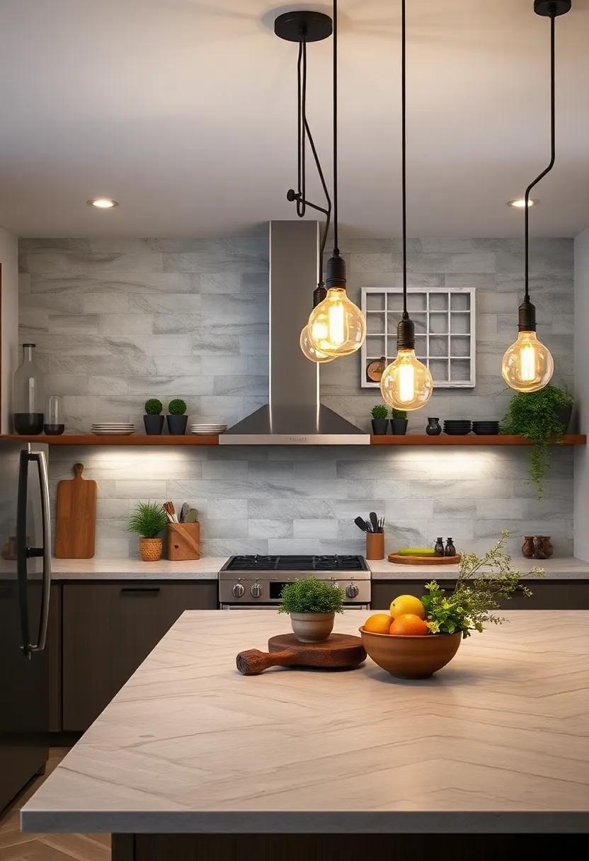 Industrial-Style Fixtures: ‍Add a rugged charm to your culinary space with industrial-style fixtures that blend metal ‌finishes and Edison bulbs for a trendy‌ look