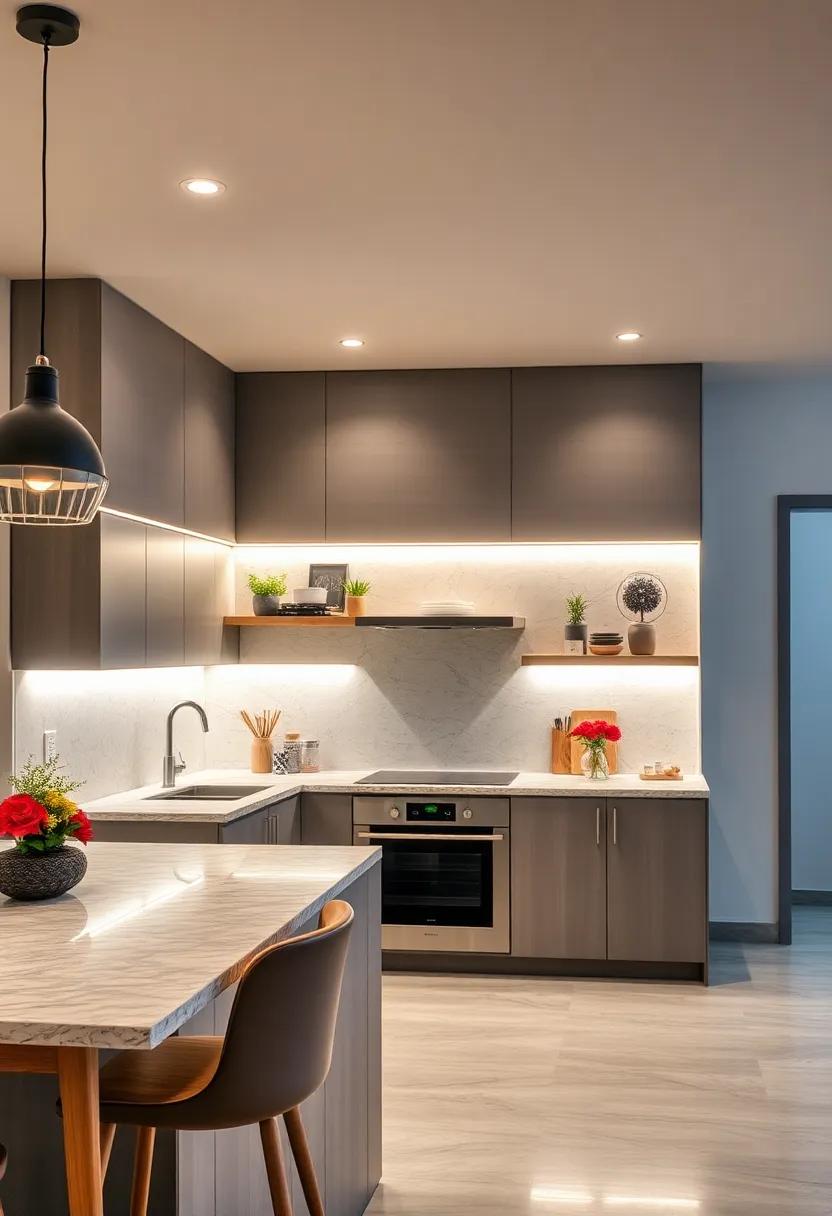 LED⁣ Strip Lighting: Illuminate your countertops‍ and cabinets with LED ‍strip lighting,an ideal choice for energy efficiency and modern ambiance