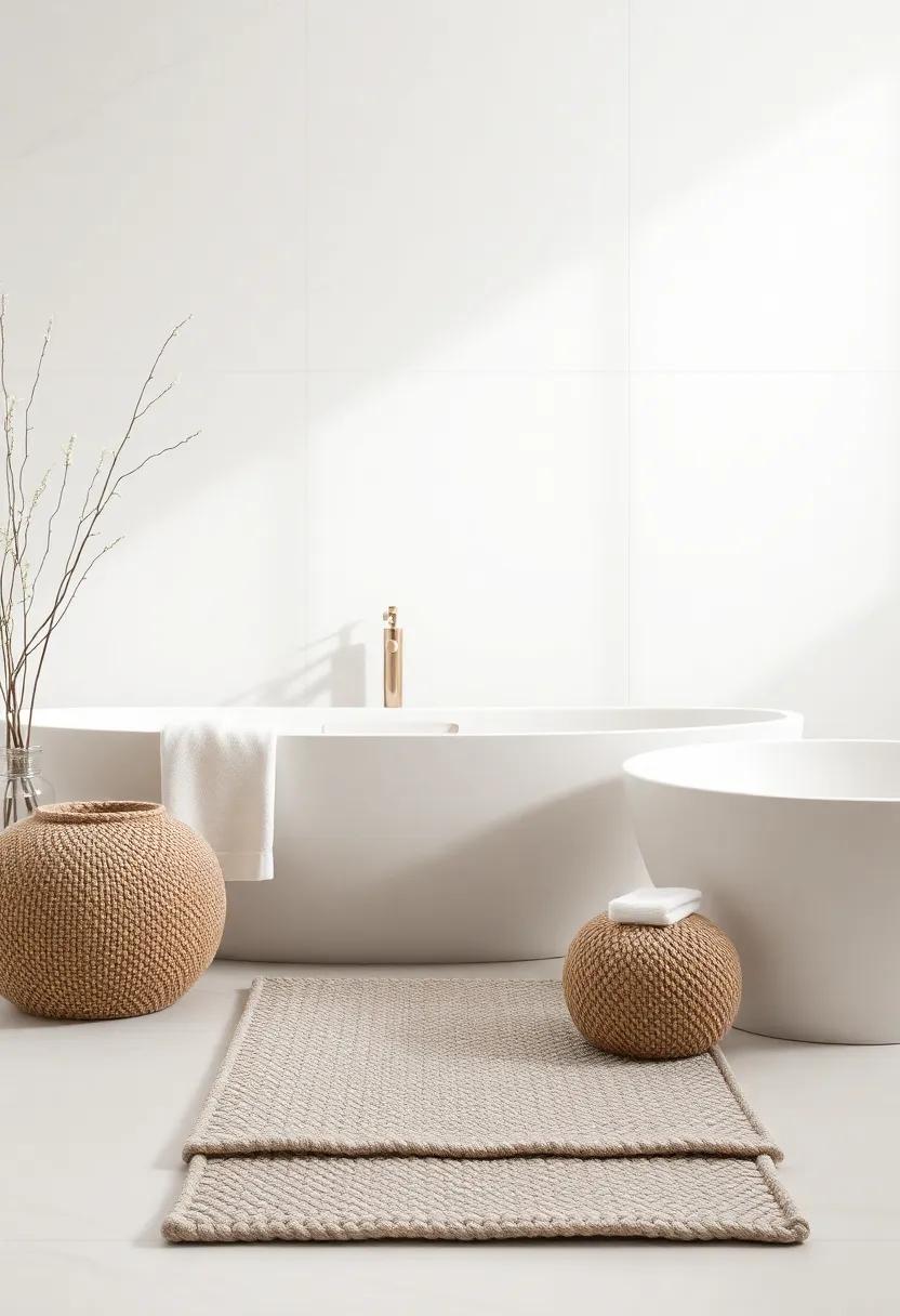 Textured Fabrics: Choose towels and ‌bath mats made of organic, soft cotton or linen for a plush, inviting experience that welcomes⁤ relaxation
