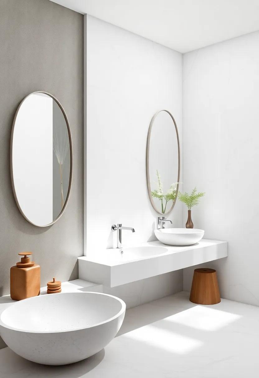 Zen-Inspired‌ Mirrors: Select mirrors with soft shapes or natural finishes to reflect light without⁣ harsh‌ edges, ⁣promoting fluidity in design