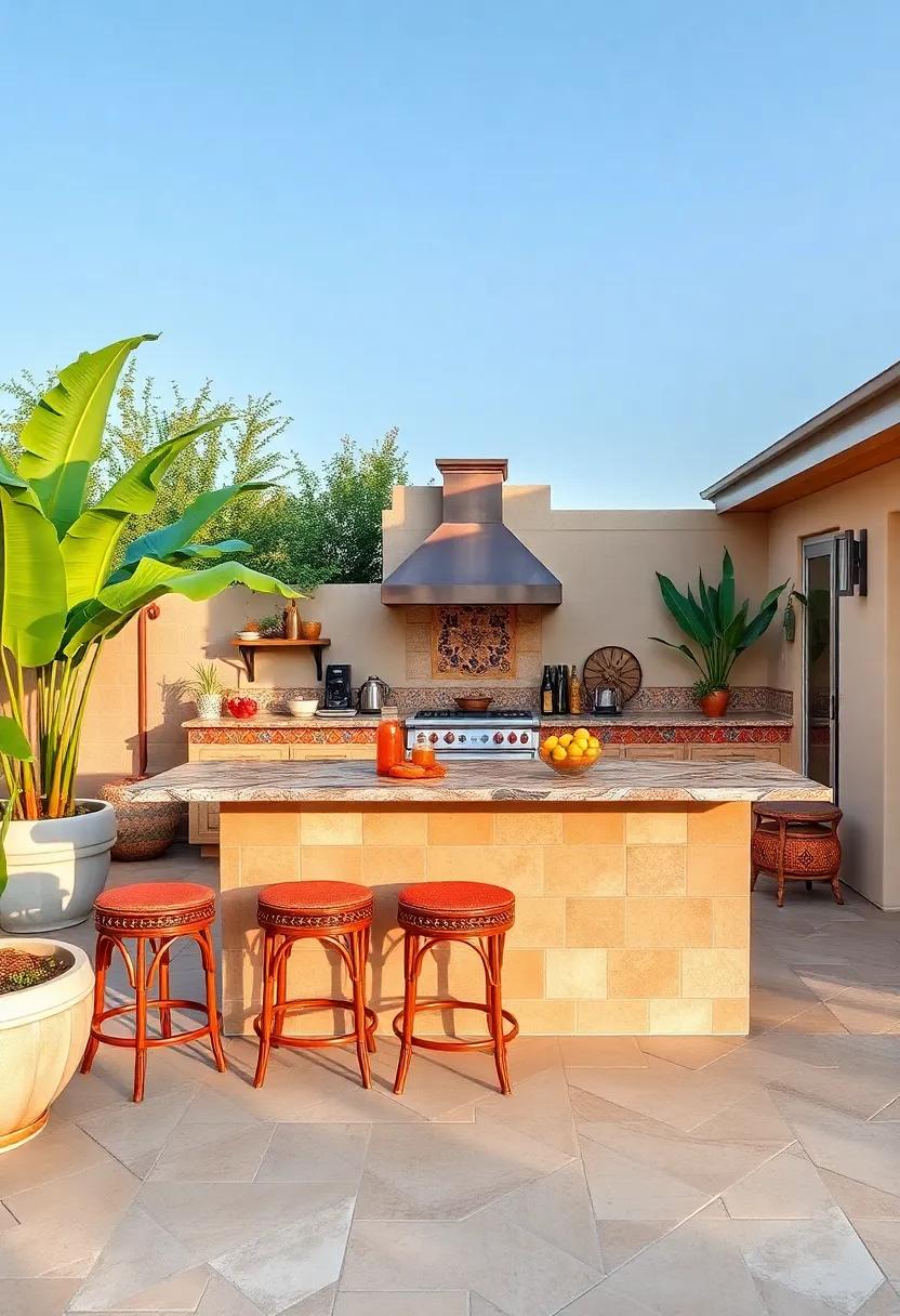 Cultural Fusion: Blend elements from different cultures, such as a Moroccan-style bar⁢ with ‍colorful⁤ mosaics and ⁣Eastern stools, ​for a‍ unique⁤ outdoor gathering spot
