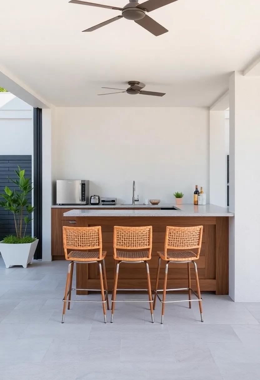 Smart ‌Solution: Implement a foldable or‍ extendable ‍bar area that​ maximizes space, paired with stackable stools for convenience during gatherings