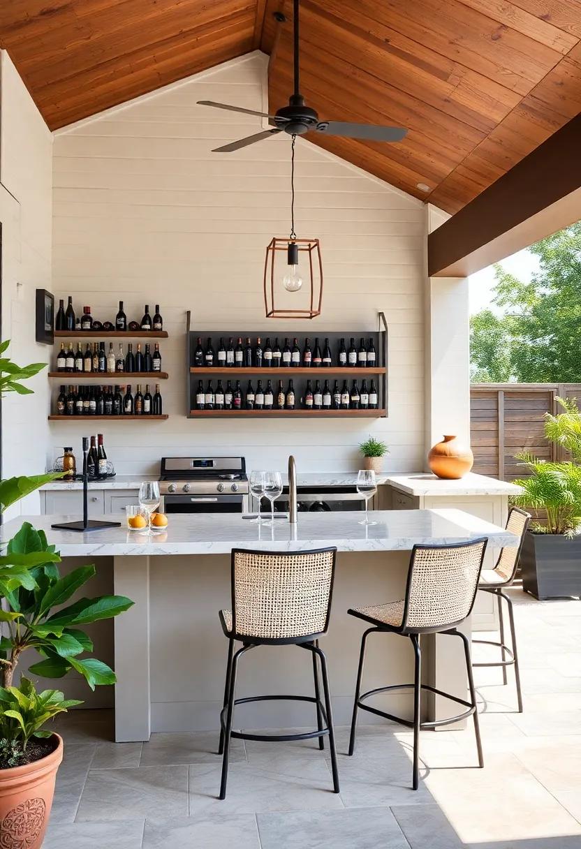 Wine Lover’s Nook: Set ‌up a dedicated wine bar with racks, an⁢ ice ⁢cooler, and elegant stools for ⁢a ⁢refined outdoor dining experience