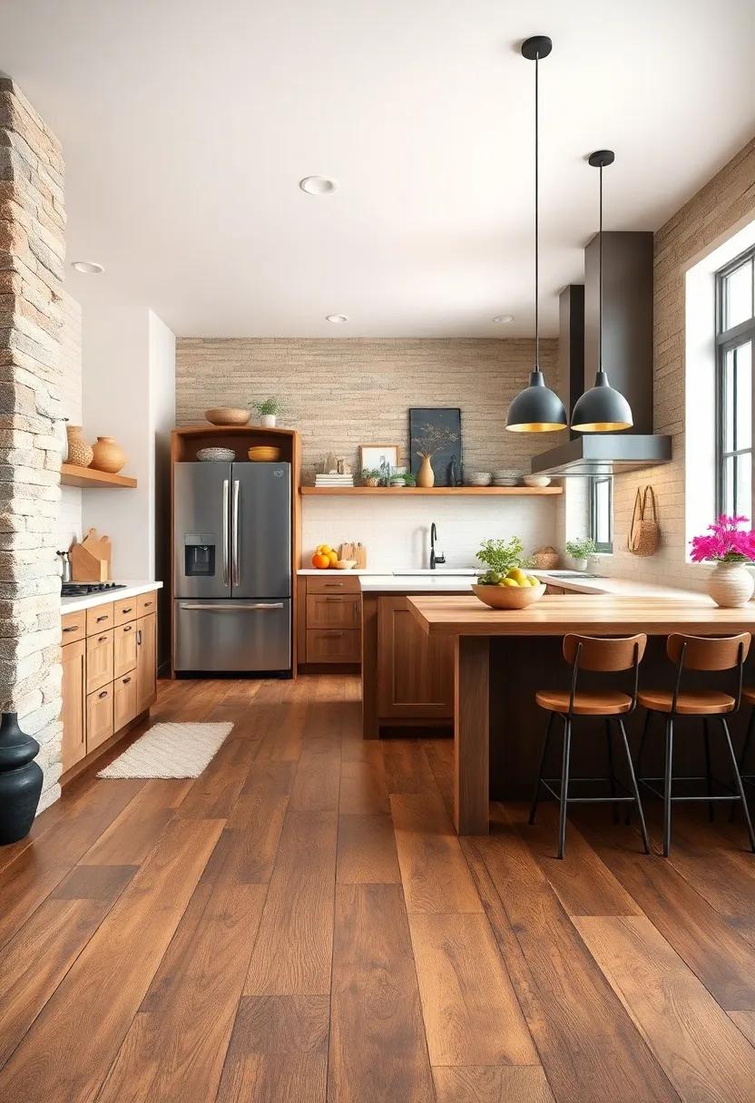 Discovering the Aesthetic Appeal of Distressed Wood Flooring in Rustic ⁣Kitchens