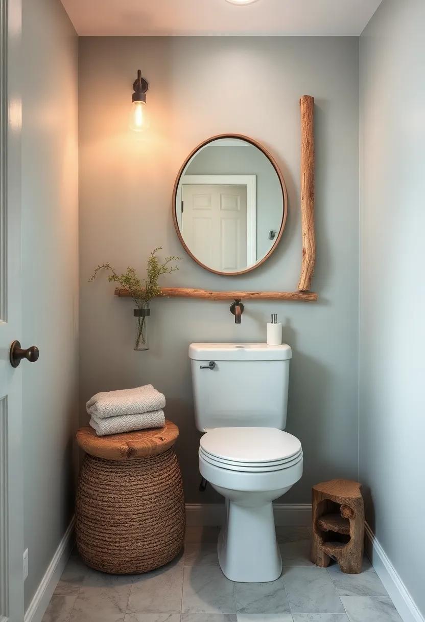 Adorn your bathroom⁣ with driftwood accents for‌ a unique texture that ‌whispers ‍of seaside adventures