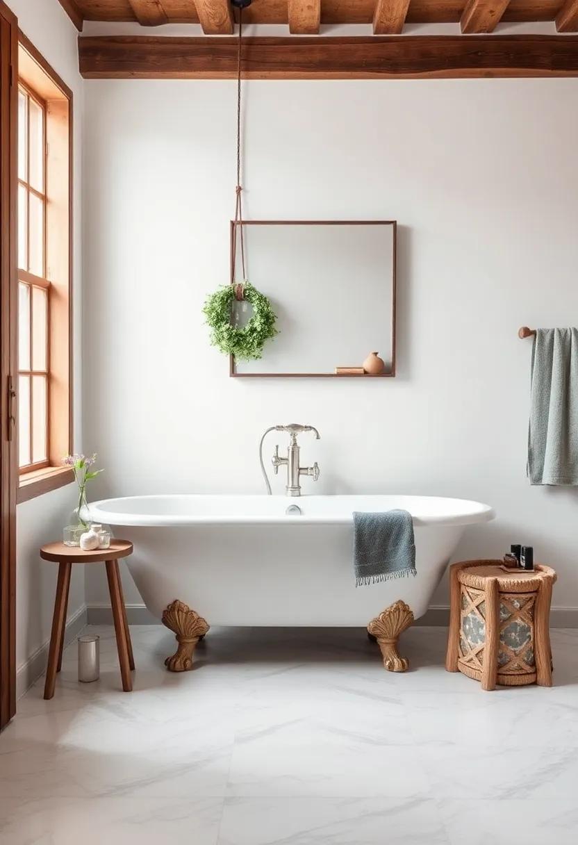 Choose a clawfoot tub as a statement piece, offering ⁢both luxury ⁣and classic ⁢charm to elevate your rustic ‌aesthetic