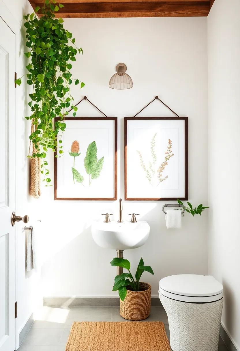 Hang​ framed botanical ‌prints to introduce greenery and brighten ⁣your space with⁢ a dash of nature