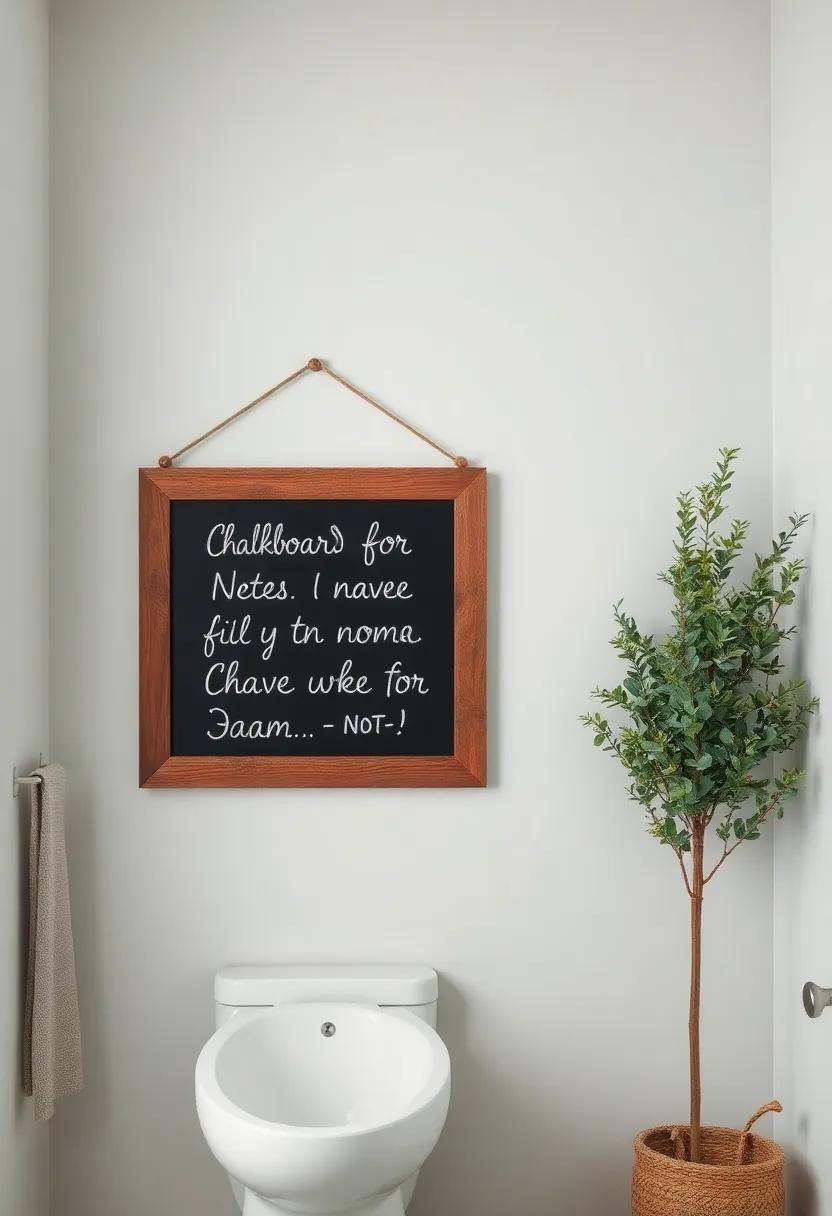 Hang a chalkboard for notes or⁢ inspirational quotes paired with a rustic frame, adding personality to⁢ your ⁣decor