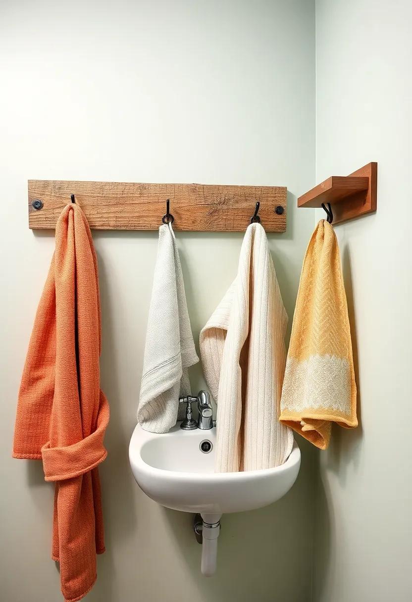 Hang up a collection of vintage hooks for bathrobes ⁢and towels,​ combining style​ with practical functionality