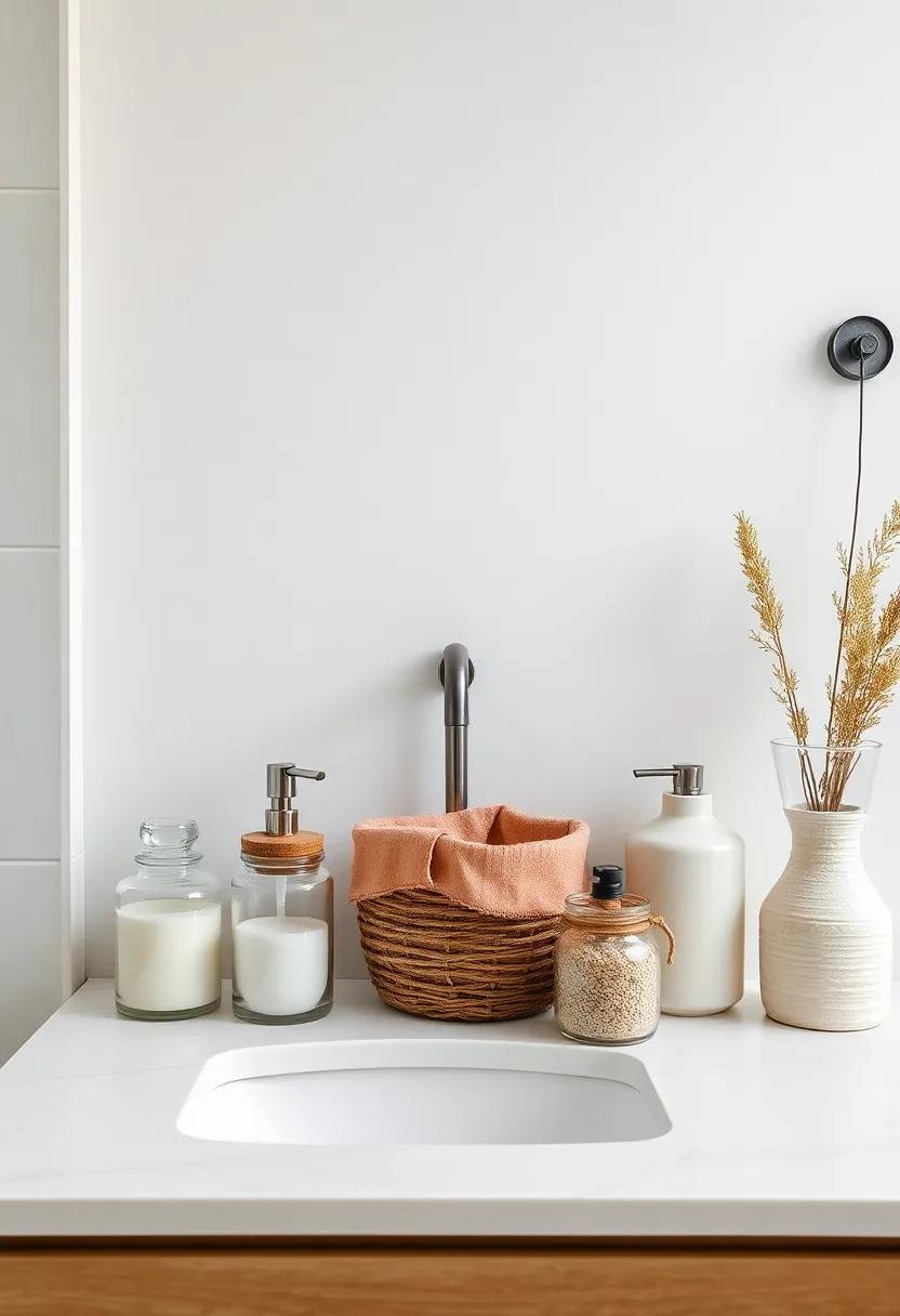 Swap out plastic containers for ​glass or ceramic options that resonate with rustic style and elevate your storage