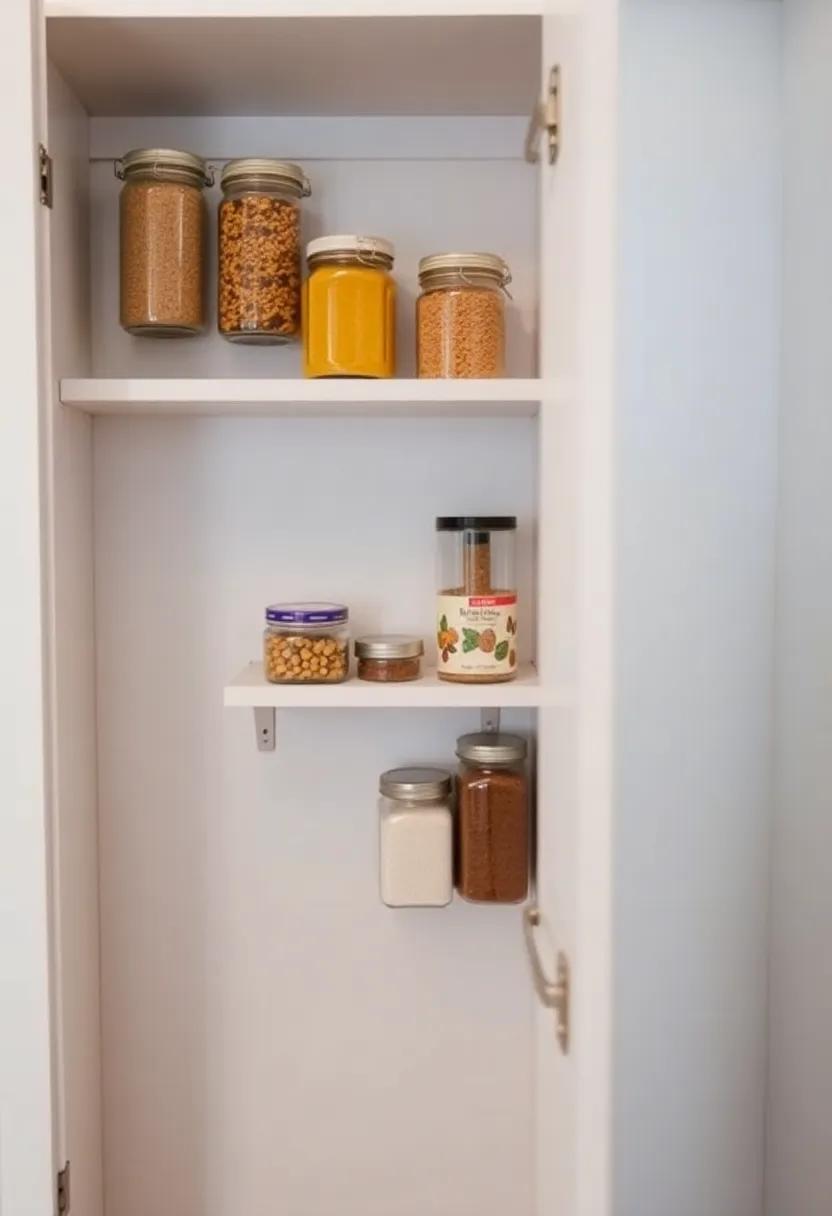 Door-mounted storage: ⁤Hang jars or shelves on the inside of cabinet doors to ⁣take advantage of otherwise wasted space,‍ ideal for storing ‌spices and small jars