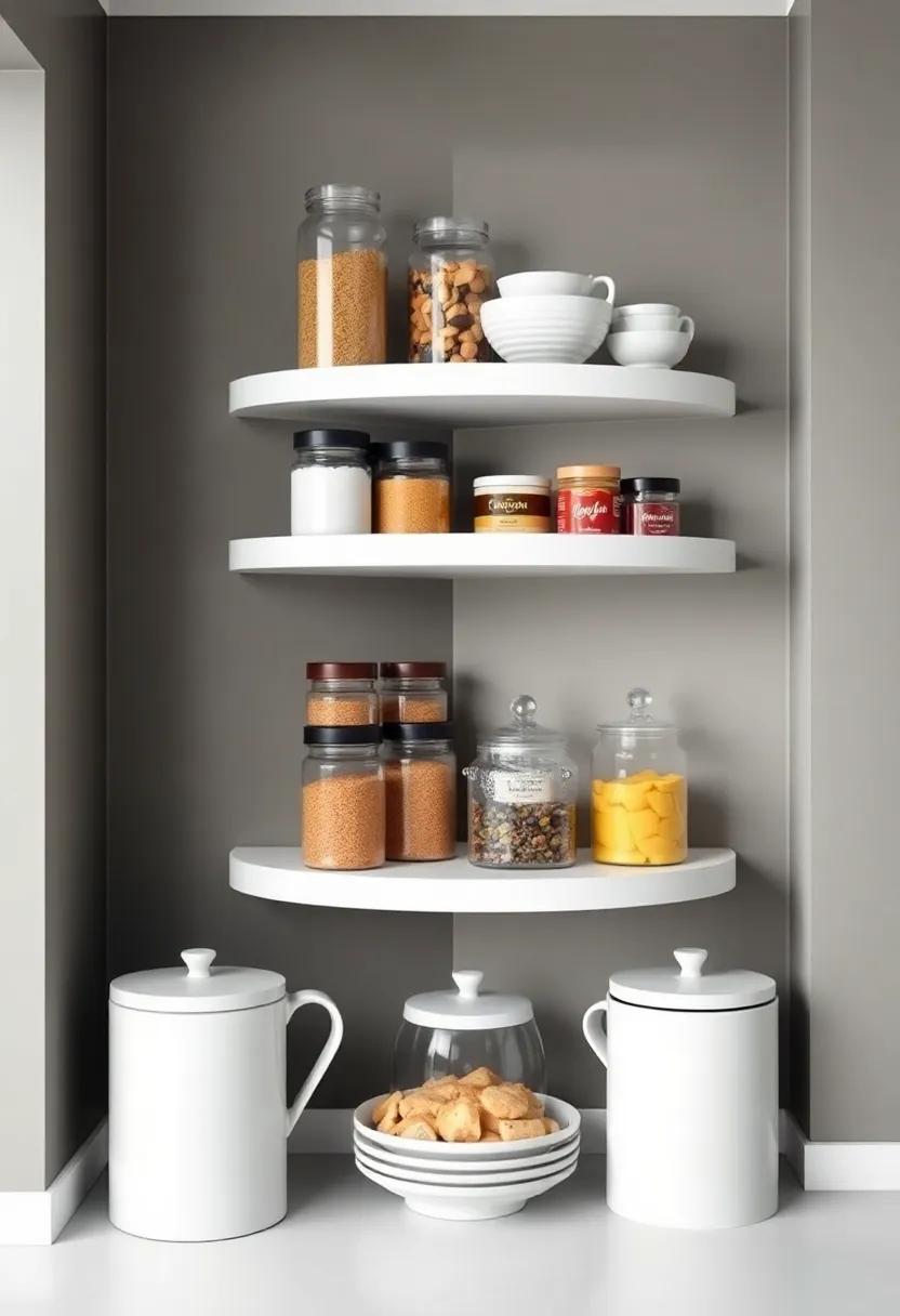 Corner shelf‍ solutions: Make use of corner spaces with lazy Susans or tiered corner shelf units, allowing easy access to spices and ingredients
