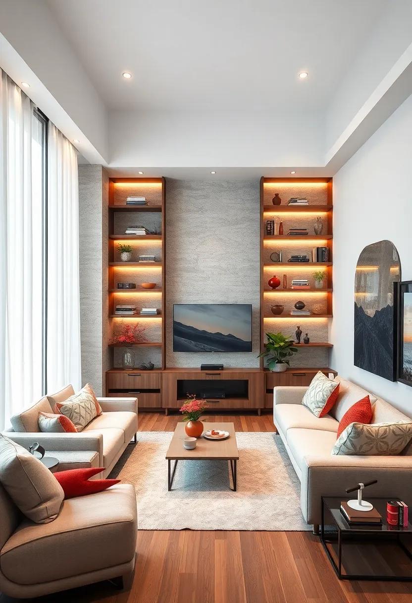 Innovative Built-In Shelving Designs for Maximizing Vertical Space ​in Small Living Rooms