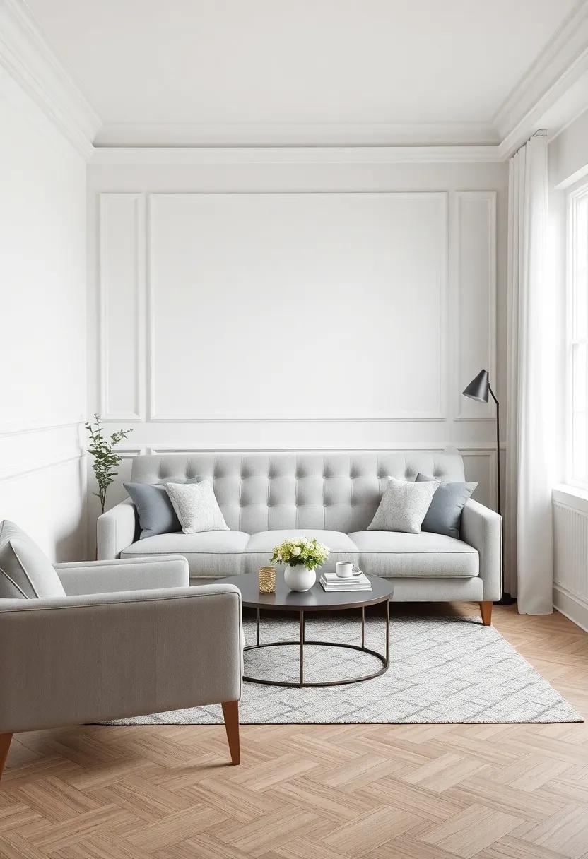 Mixed Materials: Examine the​ beauty ⁤of combining ⁣a taupe fabric sofa with wooden and‌ metal elements to add‍ visual interest in a limited ⁤space