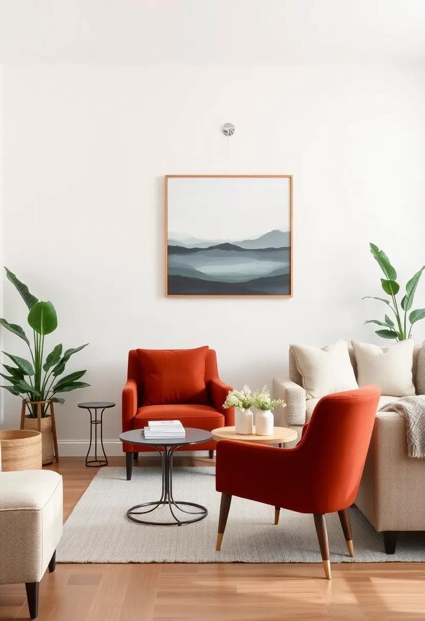Accent Pieces: discover how adding a ‍bold accent chair in a richer hue can elevate a neutral upholstery theme while maintaining⁢ an inviting feel